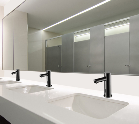 Black Deck Mount Infrared Sensor Faucets